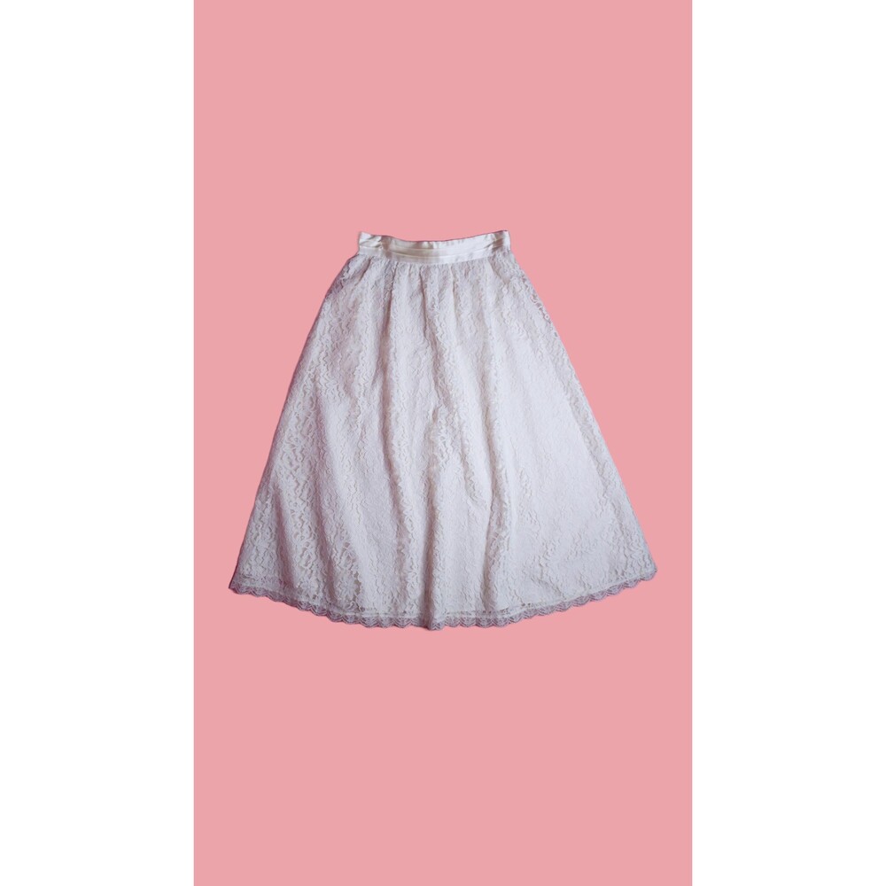 1980s Gunnies. GUNNE SAX By Jessica McClintock. NWT. Lace Skirt. M-L. AS IS